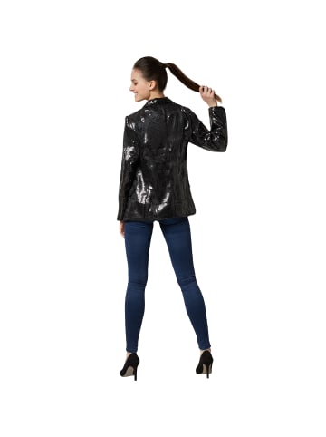tectake Damen-Jackett mit glitzernden Pailletten, schwarz