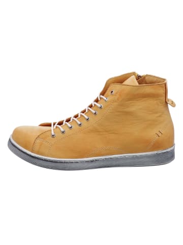 Esgano Damenschnürrstiefel kalt flach  in  Gelb