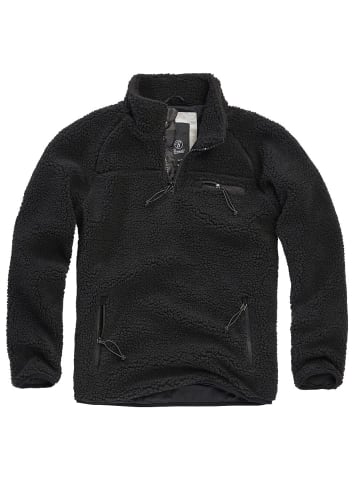 Brandit Jacke "Teddyfleece Troyer" in Schwarz