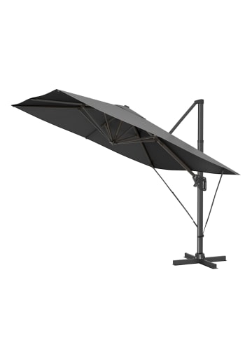 SONGMICS Sonnenschirm Sheld in Grau - (D)300 x (H)300 cm