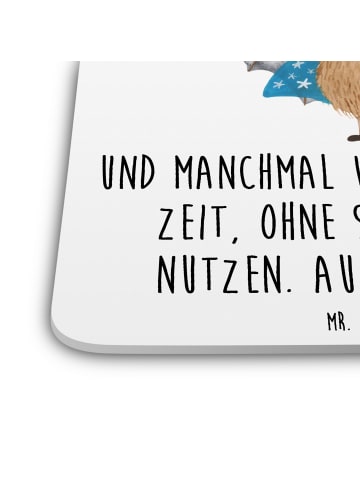 Mr. & Mrs. Panda Coaster Fledermaus Zauberer mit Spruch in Weiß