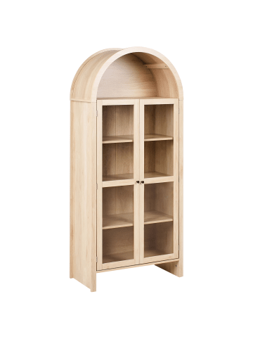 Beliani Vitrine GLENWOOD in Braun - (W) 79 x (H) 178 x (L) 40 cm