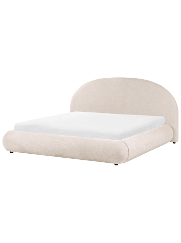 Beliani Doppelbett GRASSE in Beige - (W) 220 x (H) 115 x (L) 225 cm