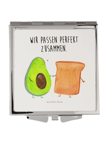 Mr. & Mrs. Panda Schminkspiegel Avocado Toast mit Spruch in Weiß