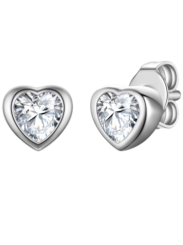 Rafaela Donata Ohrstecker Herz aus Sterling Silber mit Zirkonia in silber
