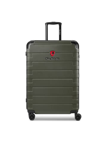 Tonino Lamborghini Milano 4 Rollen Trolley L 72 cm mit Dehnfalte olive