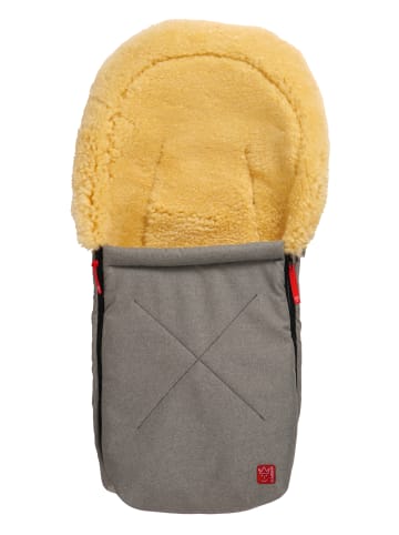 Kaiser Naturfellprodukte Lammfell-Babyschalenfußsack Emma grey melange