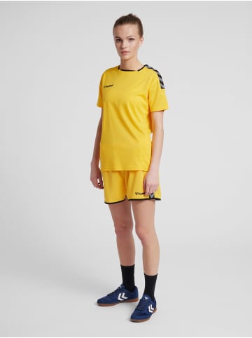 Hummel T-Shirt Hmlauthentic Damen in SPORTS YELLOW/BLACK