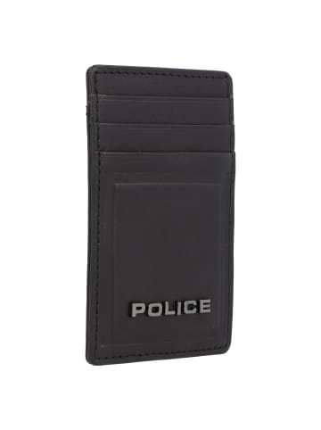 Police PT16-08536 Kreditkartenetui Leder 7 cm mit Geldscheinklammer black