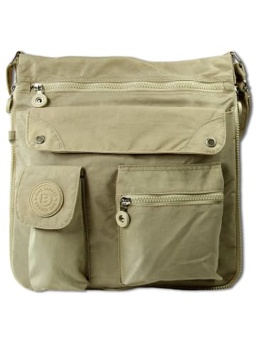 Bag Street Umhängetasche Nylon beige ca. 31cm