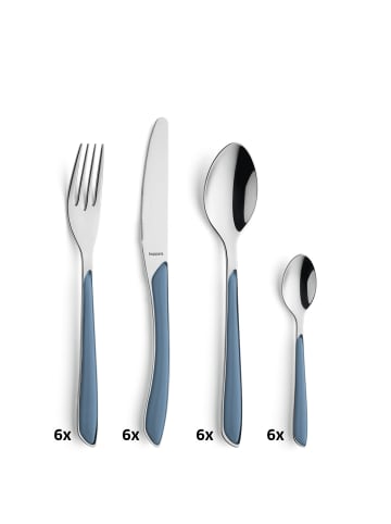Kuppels 24-tlg. Besteckset PRISMA in denim blau