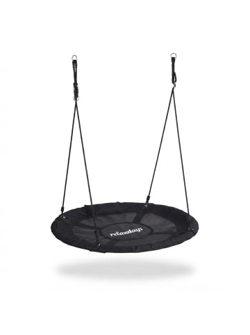 relaxdays Nestschaukel in Schwarz – 100 cm