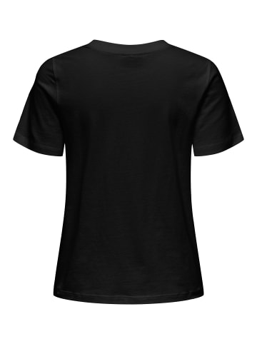 JACQUELINE de YONG T-Shirt 2er-Set Rundhals Kurzarn lockeres Baumwolle Shirt in Schwarz-Weiß