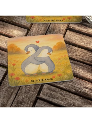 Mr. & Mrs. Panda Getränkeuntersetzer Pinguine Kuscheln Design oh... in Weiß