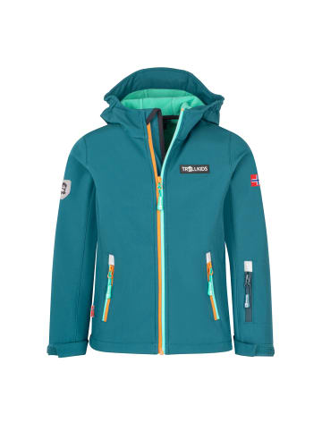 Trollkids Softshelljacke Oslofjord in glow blue/navy