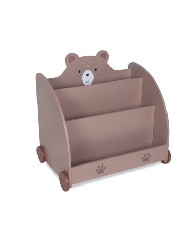 relaxdays Bücherregal „Bär“ in Braun – (B)60 x (H)58 x (T)40 cm