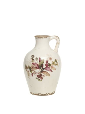 Chic Antique Florac Flasche mit Blumenmotiv in creme
