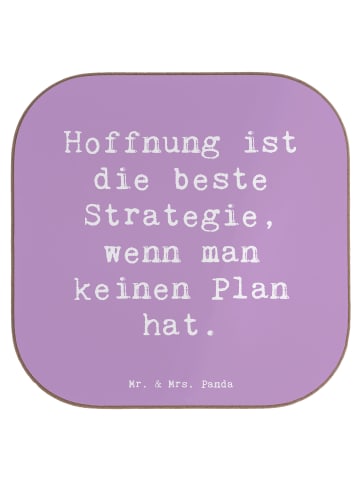 Mr. & Mrs. Panda Tisch-Untersetzer Spruch Hoffnung Strategie mit... in Lavendeltraum