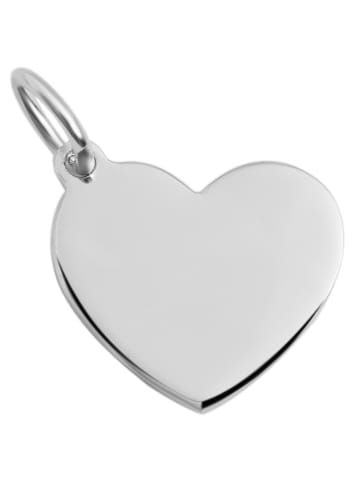 Adeliás Damen Anhänger Gravur Herz aus 925 Silber in silber