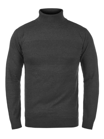 INDICODE Rollkragenpullover IDErnetto 35425MM Rollkragenpulli mit abgesetztem Strickmuster in grau melange