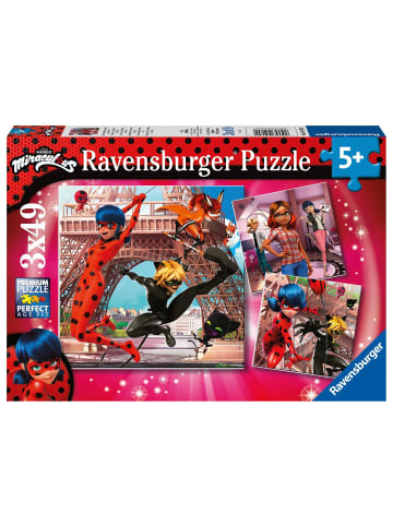Ravensburger Ravensburger Kinderpuzzle 05189 - Unsere Helden Ladybug und Cat Noir - 3x49...