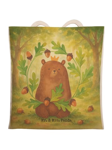 Mr. & Mrs. Panda Tasche Bär König Design ohne Spruch in Weiß