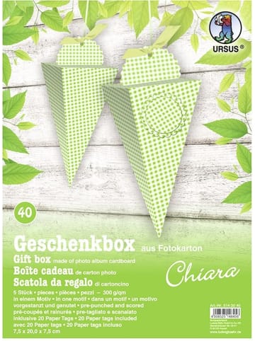 Buntpapierfabrik Ludwig Bähr Geschenkbox Chiara 7,5x20x7,5cm Packung mit 5 Stück Motiv: 40