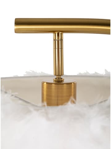Mauro Ferretti Stehlampe mit weißen Federn, 60 x 33 x 170 cm