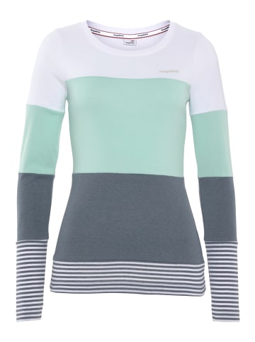 Kangaroos Longsleeve in weiß-hellblau-rauchblau
