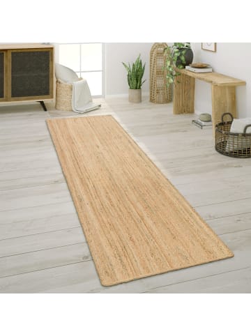 KADIMA DESIGN Jute Teppich Boho wendbar in Natur