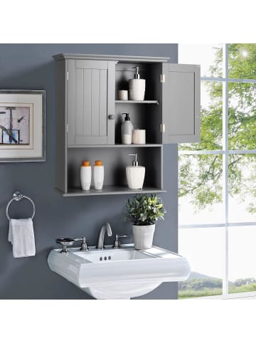 COSTWAY Hängeschrank in Grau