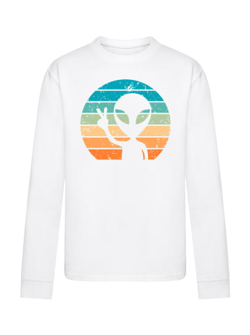 F4NT4STIC Longsleeve Shirt Alien Piece Sonnenuntergang in weiß