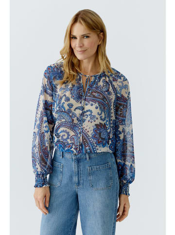 Oui Bluse in offwhite blue