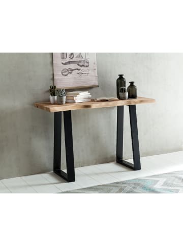 FineBuy Konsolentisch in Braun / Akazie / 45x120x75