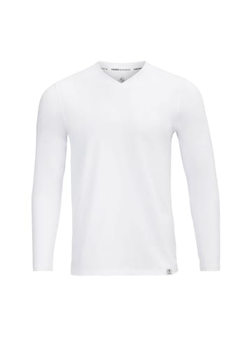 Haasis Bodywear Shirt V-Ausschnitt in weiß