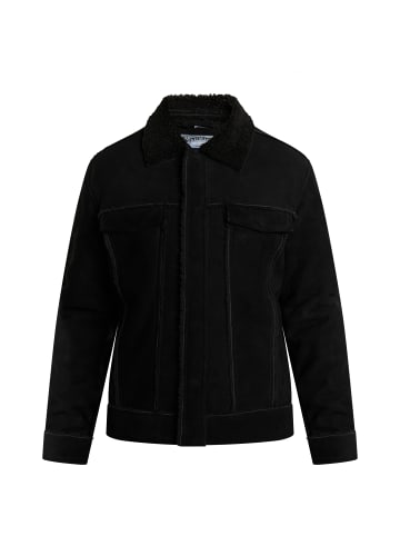 DreiMaster Vintage Herren Wildlederjacke in Schwarz
