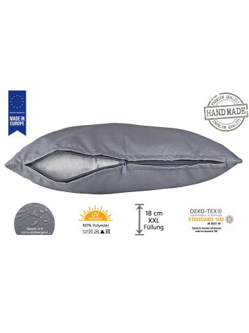 JACK Outdoor Dekokissen 45x45cm inkl. XXL Füllung in Blaugrau