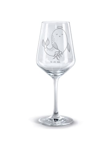Mr. & Mrs. Panda Weinglas Sternzeichen Jungfrau ohne Spruch in Transparent