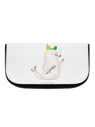 Mr. & Mrs. Panda kosmetiktäschchen Robbe Sherlock ohne Spruch in Weiß