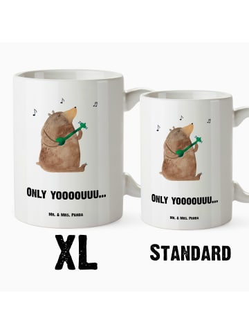 Mr. & Mrs. Panda XL Tasse Bär Gitarre mit Spruch in Weiß
