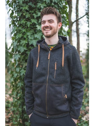 Tom Collins Strickfleecejacke Mumep in anthrazit