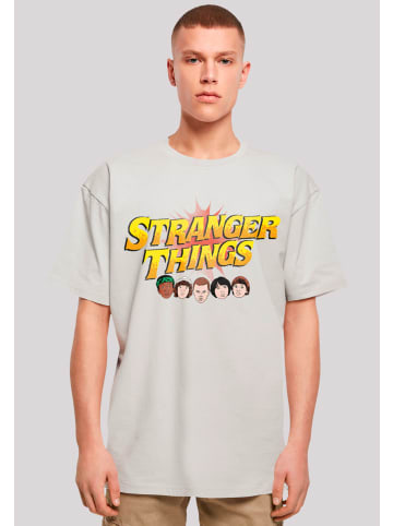 F4NT4STIC Oversize T-Shirt Stranger Things Comic Heads in lightasphalt