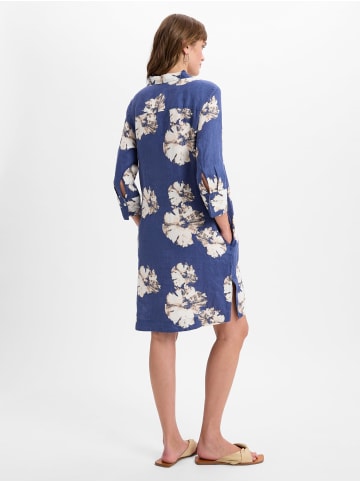 Franco Callegari Leinenkleid in blau ecru - 0045