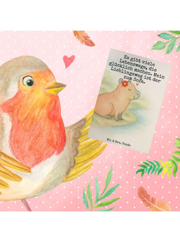 Mr. & Mrs. Panda Grußkarte Capybara Blume Design mit Spruch in Weiß