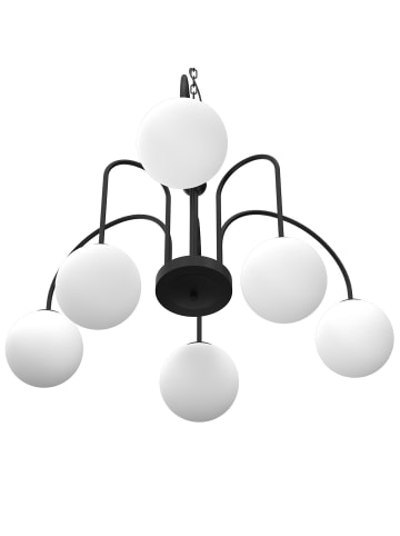 Licht-Erlebnisse Pendelleuchte (B)65 x (L)65 x (T)120 cm in Schwarz WeißSchwarz Weiß