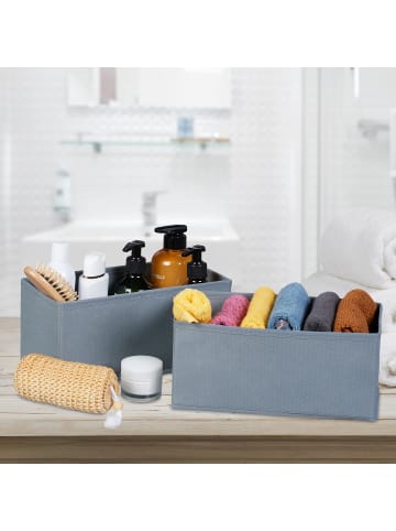 relaxdays 8-tlg. Schubladen Organizer Set in Grau