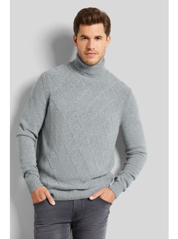 Bugatti Rollkragen Pullover in hellgrau