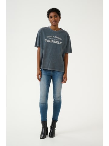 CULTURE T-shirt CUchamanna Oversize fit in Black Wash