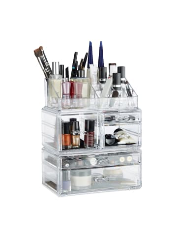 relaxdays Makeup Organizer in Transparent