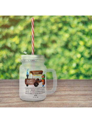 Mr. & Mrs. Panda Glas Igel Maronen mit Spruch in Transparent